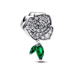 PANDORA - Charm Rosa Floreciendo Brillante Plata Esterlina