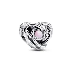PANDORA - Charm Filigrana Corazón y Madre Plata Esterlina