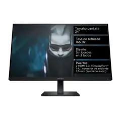 HP - Monitor Gaming OMEN 24 | 23.8 Pulgadas LED | Tasa de Refresco 165Hz | 780D9AA