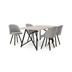 MICA - Juegos de comedor Moderno para 4 Personas (Comedor + 4 Sillas)