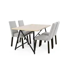 MICA - Juegos de comedor Moderno para 4 Personas (Comedor + 4 Sillas)