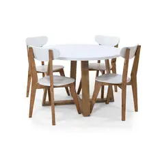 MICA - Juegos de comedor Moderno para 4 Personas (Comedor + 4 Sillas)