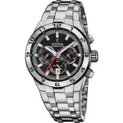 FESTINA - Reloj para Hombre Chrono bike . Reloj Análogo Acero inoxidable Plateado