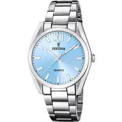 FESTINA - Reloj para Mujer Boyfriend . Reloj Análogo Acero inoxidable Plateado