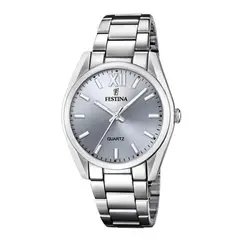 FESTINA - Reloj para Mujer Boyfriend . Reloj Análogo Acero inoxidable Plateado