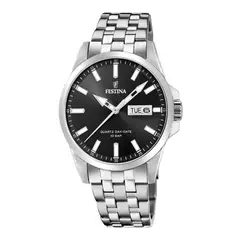 FESTINA - Reloj para Hombre Acero Clásico . Reloj Análogo Acero inoxidable Plateado