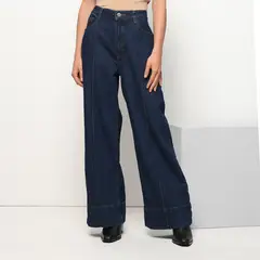 BASEMENT - Jean Wide Leg Mujer Tiro alto