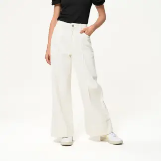 BASEMENT - Jean Wide Leg Mujer Tiro alto
