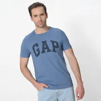 GAP - Camiseta Hombre Manga corta con Logo Regular fit de Algodón