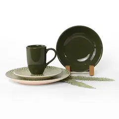 MICA - Vajilla MICA: Verde Limon 4 puestos 16 piezas