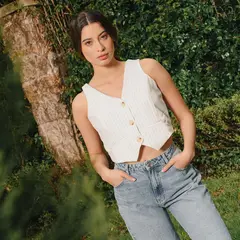 SYBILLA - Chaleco Mujer Crop