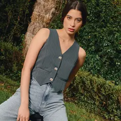 SYBILLA - Chaleco Mujer Crop