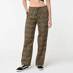 SYBILLA - Pantalón Recto Mujer Tiro alto Animal print