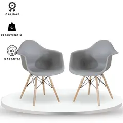 EKONOMODO - Silla de Comedor Moderna con Patas de Matera 80 x 62 x 58 cm