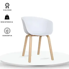 EKONOMODO - Silla de Comedor Moderna con Patas de Matera 79 x 54 x 50 cm