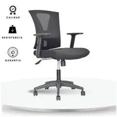 EKONOMODO - Silla de Escritorio para Casa u Oficina Ergonómica con Nivelación de Altura y Apoyabrazos 101 x 48 x 48