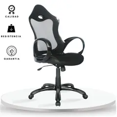 EKONOMODO - Silla de Escritorio para Casa u Oficina Ergonómica con Nivelación de Altura y Apoyabrazos 118 x 63 x 50