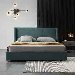 EKONOMODO - Colchón con Base Cama King Firmeza Media Ortopédico con Pillow Resortado 200 x 200 cm + Cabecero Combo