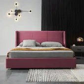 EKONOMODO - Colchón con Base Cama King Firmeza Media Ortopédico con Pillow Resortado 200 x 200 cm + Cabecero Combo