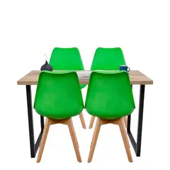 EKONOMODO - Juego de Comedor Moderno para 4 Personas (Comedor + 4 Sillas)