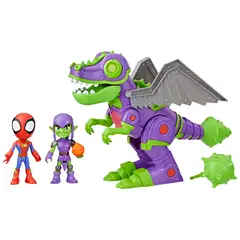 MARVEL - Figura de Acción Spidey y sus amigos: Duendesaurio Mech Pack