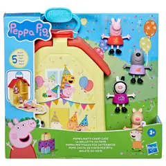 PEPPA PIG - Muñeca Peppa Pig: Peppa Casita de Fiesta Portátil