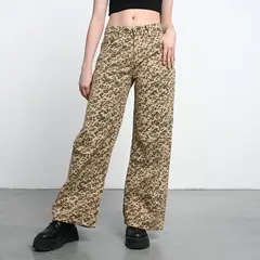 DENIMLAB - Jean Wide Leg Mujer Animal print