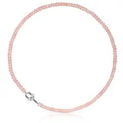 TOUS - Collar de plata y calcedonia tratada rosa MANIFESTO