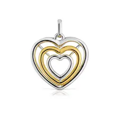 TOUS - Colgante triple corazón bicolor Bickie