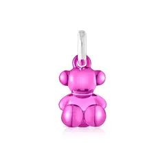 TOUS - Colgante oso pequeño de acero en color rosa Bold Bear