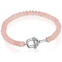 TOUS - Pulsera de plata y calcedonia tratada rosa MANIFESTO