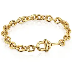TOUS - Pulsera cadena con baño de oro 18 kt sobre plata MANIFESTO