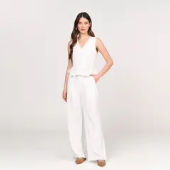 BASEMENT - Pantalón Recto Mujer Tiro alto