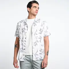 DENIMLAB - Camisa Hombre con Estampado Manga corta de Algodón
