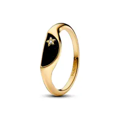 PANDORA - Anillo Me Mitad Sello Recubrimiento en Oro