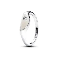 PANDORA - Anillo Me Mitad Sello Plata Esterlina
