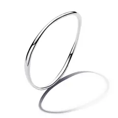 PANDORA - Brazalete Rígido Forma Orgánica Plata Esterlina