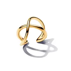 PANDORA - Ear Cuff Infinito Forma Orgánica Recubrimiento en Oro