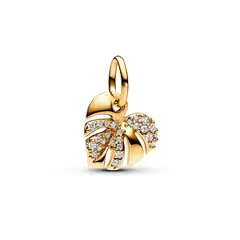 PANDORA - Charm Hoja Monstera Brillante Recubrimiento en Oro