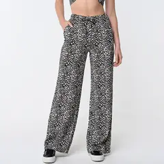 DENIMLAB - Pantalón Palazzo Mujer Tiro alto Animal print