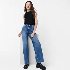 DENIMLAB - Jean Wide leg Mujer Tiro alto