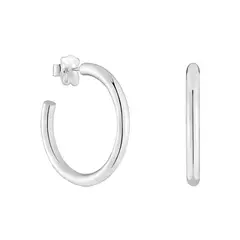TOUS - Aretes de aro largos de plata 24 mm Basicos