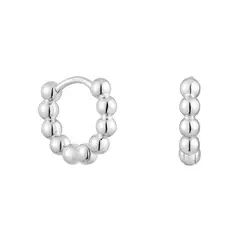 TOUS - Aretes de aro pequeños de plata Gloss