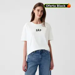 GAP - Blusa Manga Corta Casual Con Estampado Para Mujer Algodón