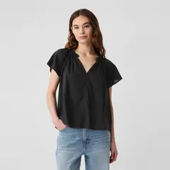 GAP - Blusa Mujer Manga corta globo de Algodón