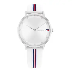 TOMMY HILFIGER - Reloj para Mujer 1782735 . Reloj Análogo Silicona Blanco