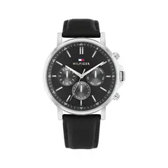 TOMMY HILFIGER - Reloj para Hombre 1710586 . Reloj Análogo Cuero Negro
