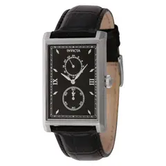 INVICTA - Reloj para Hombre Vintage . Reloj Análogo Cuero Negro