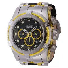 INVICTA - Reloj para Hombre Bolt . Reloj Análogo Cuero Negro