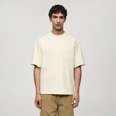 MANGO - Camiseta Hombre Manga corta de Algodón